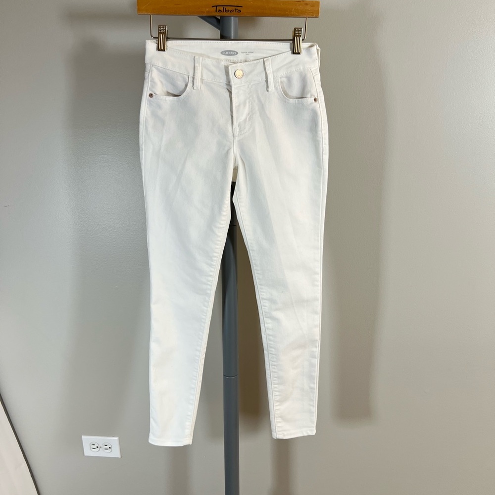 New Old Navy Women's Ankle White Denim Jeans 0